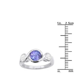 Unique Round Cut Tanzanite And Diamond Engagement Ring 18K White Gold 15 Unique Round Cut Tanzanite And Diamond Engagement Ring 18K White Gold -Urban Jewels Shop channel set round cut tanzanite and diamond engagement ring 18k gold rulerwh