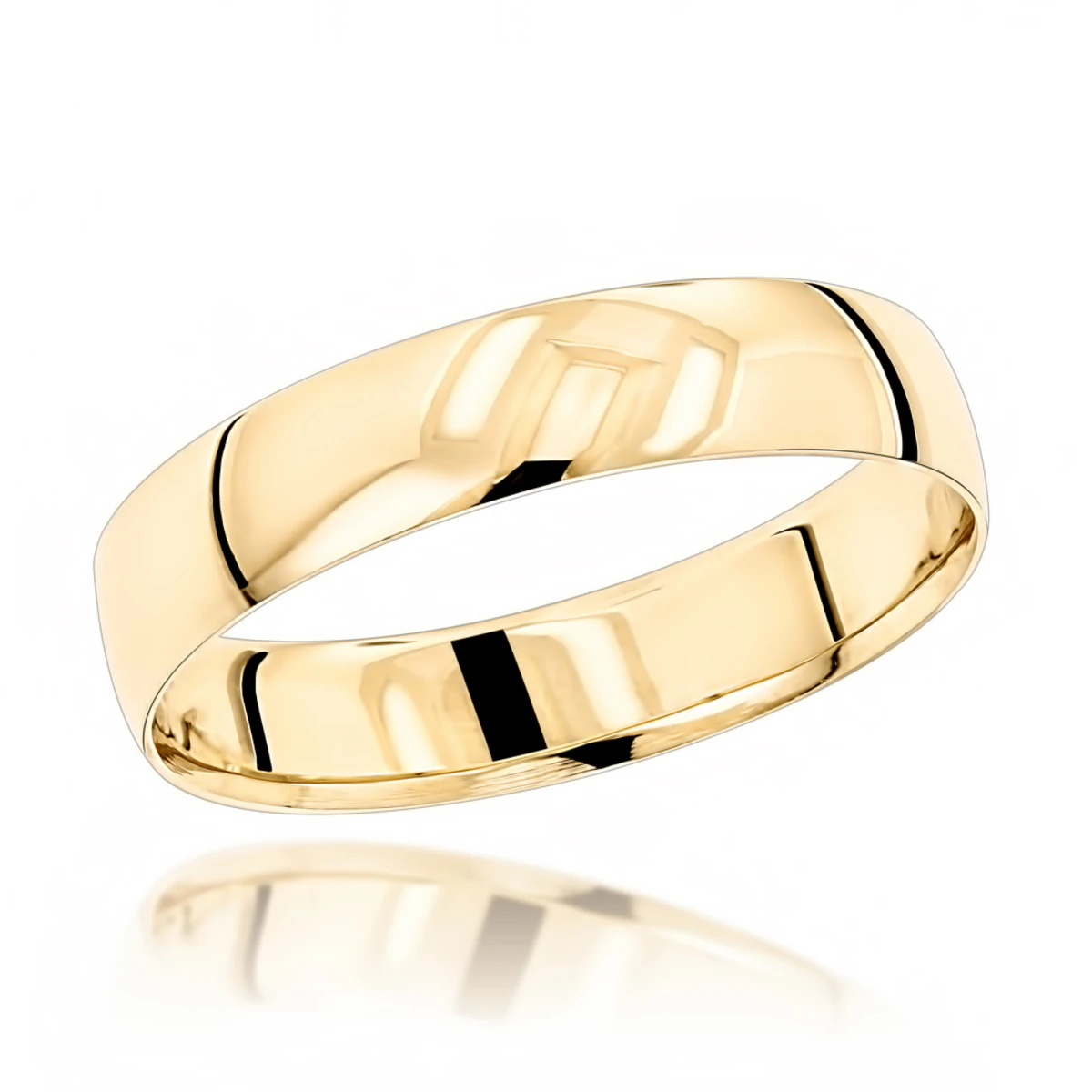 Classic Thin Men's Wedding Band Solid 14K Yellow Gold 4mm 1 Classic Thin Men's Wedding Band Solid 14K Yellow Gold 4mm