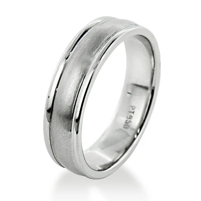 Comfort Fit Platinum Wedding Band For Men - Custom Made 1 Comfort Fit Platinum Wedding Band For Men - Custom Made