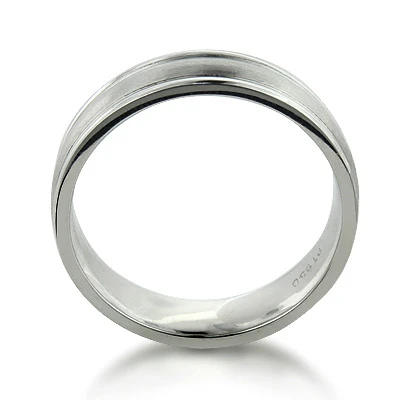 Comfort Fit Platinum Wedding Band For Men - Custom Made 2 Comfort Fit Platinum Wedding Band For Men - Custom Made - Image 2