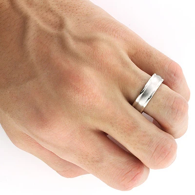 Comfort Fit Platinum Wedding Band For Men - Custom Made 3 Comfort Fit Platinum Wedding Band For Men - Custom Made - Image 3