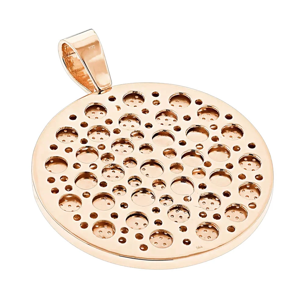 Custom 10K Yellow Gold Diamond Initial Pendant For Men 6.5ct Large Round Medallion 7 Custom 10K Yellow Gold Diamond Initial Pendant For Men 6.5ct Large Round Medallion - Image 7