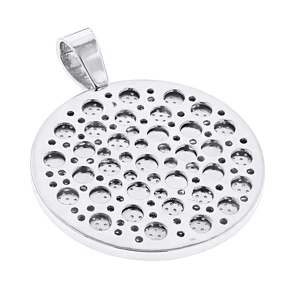 Custom 10K Yellow Gold Diamond Initial Pendant For Men 6.5ct Large Round Medallion 6 Custom 10K Yellow Gold Diamond Initial Pendant For Men 6.5ct Large Round Medallion - Image 6