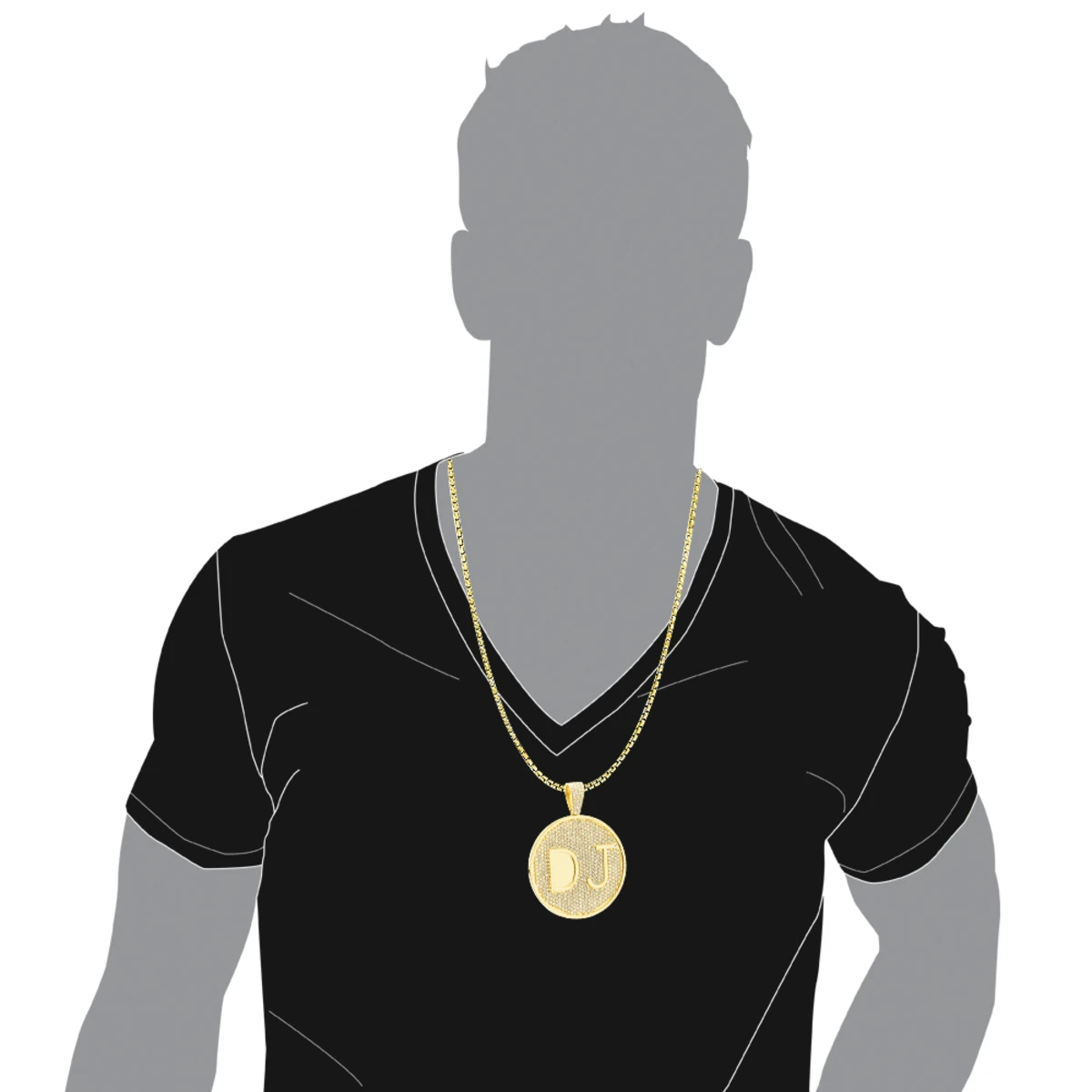 Custom 10K Yellow Gold Diamond Initial Pendant For Men 6.5ct Large Round Medallion 5 Custom 10K Yellow Gold Diamond Initial Pendant For Men 6.5ct Large Round Medallion - Image 5