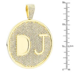 Custom 10K Yellow Gold Diamond Initial Pendant For Men 6.5ct Large Round Medallion 15 Custom 10K Yellow Gold Diamond Initial Pendant For Men 6.5ct Large Round Medallion -Urban Jewels Shop custom 10k yellow gold diamond dj pendant for men with initials 65ct ruler yellow 1671159872