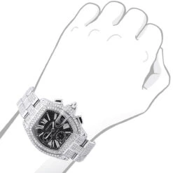 Cartier Roadster Diamond Watch For Men 17.99ct Fully Iced Out -Urban Jewels Shop custom cartier roadster diamond watch 1799ct iced out 3 20200306
