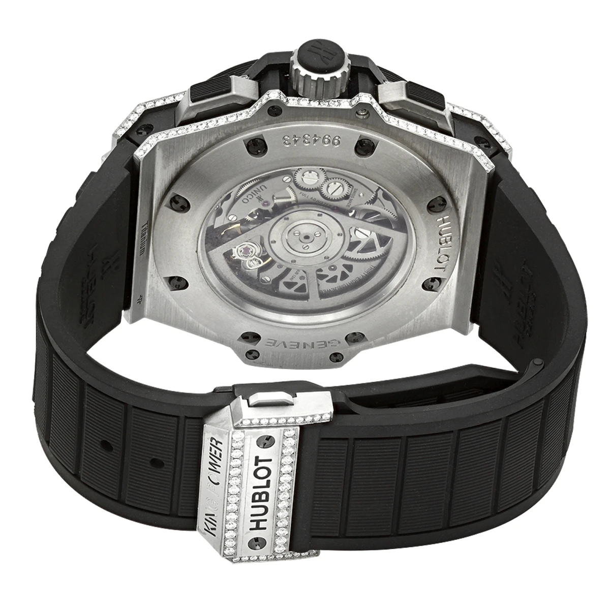 Diamond Hublot King Power Skeleton Dial Titanium Men's Watch 7.75ct 2 Diamond Hublot King Power Skeleton Dial Titanium Men's Watch 7.75ct - Image 2