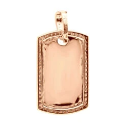 Dog Tags 10K Yellow Gold Diamond Pendant Can Be Engraved -Urban Jewels Shop custom dog tags gold diamond pendant can be engraved p 35694 backro