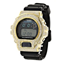 Casio G-Shock Diamond Watch 5.25ct Yellow DW-6900