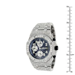 43mm Iced Out Diamond Audemars Piguet Royal Oak Offshore Men's Watch 21.75ct -Urban Jewels Shop custom iced out diamond audemars piguet royal oak offshore mens watch 18ct ruler