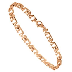 Custom Initials Bracelet For Men And Women 14K Yellow Gold -Urban Jewels Shop custom initials bracelet for men and women solid 14k gold rose