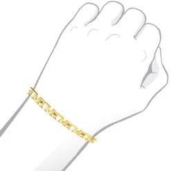 Custom Initials Bracelet For Men And Women 14K Yellow Gold -Urban Jewels Shop custom initials bracelet for men and women solid 14k gold body yellow