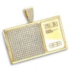 10K Yellow Gold Diamond Digital Scale Men's Pendant 4ct