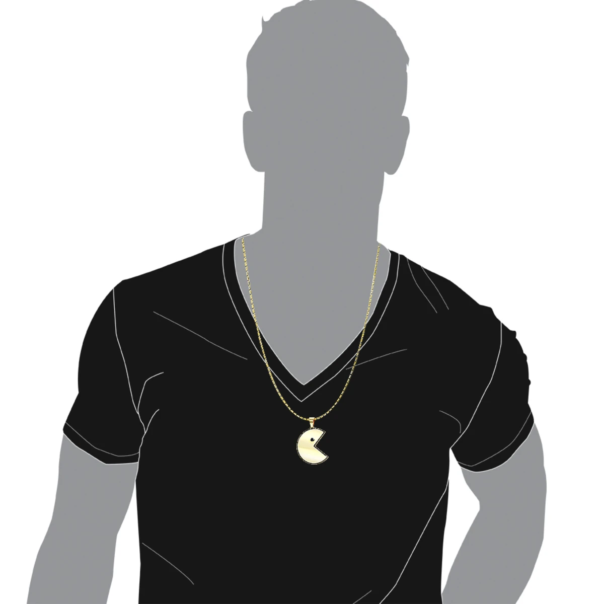 Large Diamond Pacman Pendant For Men 14K Yellow Gold 2 Carat 5 Large Diamond Pacman Pendant For Men 14K Yellow Gold 2 Carat - Image 5