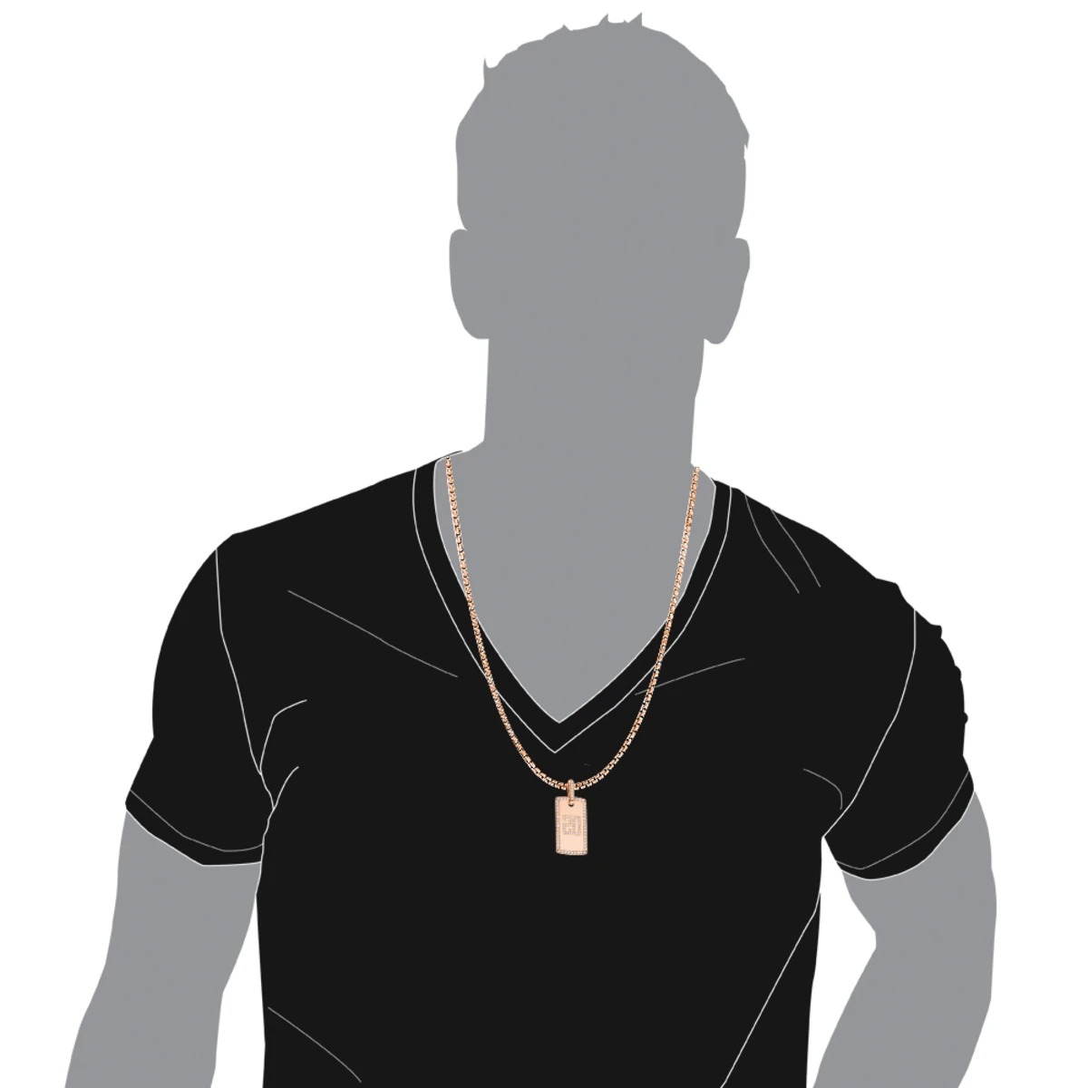 14K Rose Gold 2 Carat Diamond Dog Tag Pendant With Numbers 5 14K Rose Gold 2 Carat Diamond Dog Tag Pendant With Numbers - Image 5