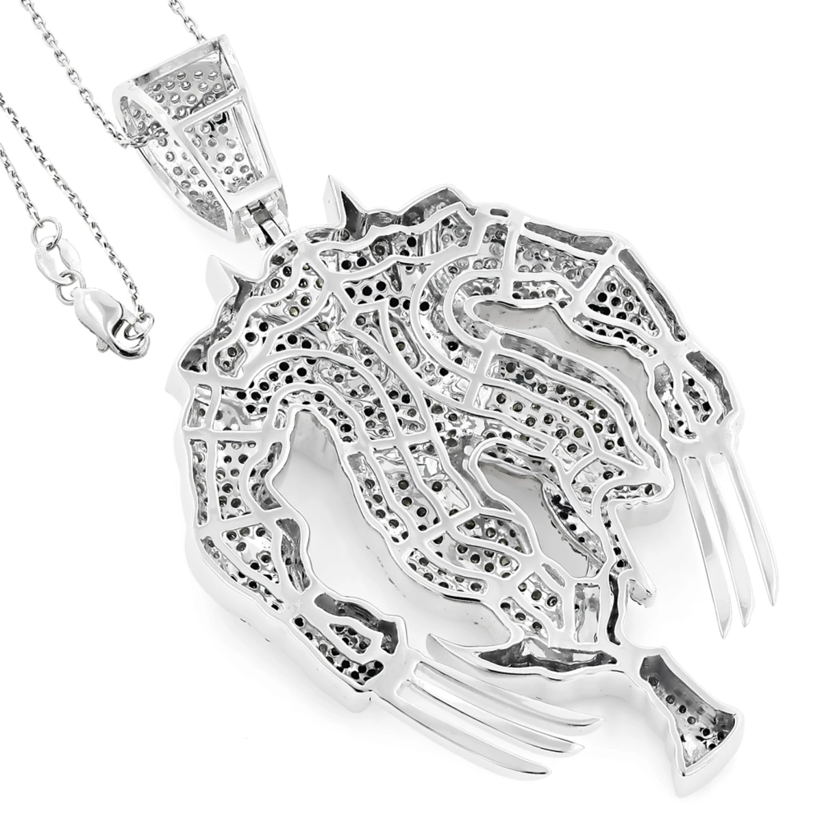 Wolverine Diamond Pendant 7.45ct 10K White Gold 2 Wolverine Diamond Pendant 7.45ct 10K White Gold - Image 2