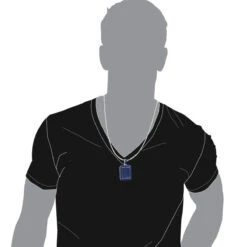 Unique Large 8 Carat Blue Diamonds 14K White Gold Dog Tag Pendant For Men 14 Unique Large 8 Carat Blue Diamonds 14K White Gold Dog Tag Pendant For Men -Urban Jewels Shop custom made 14k gold large 8 carat blue diamonds dog tag pendant for men body white 20220227