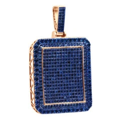 Unique Large 8 Carat Blue Diamonds 14K White Gold Dog Tag Pendant For Men 10 Unique Large 8 Carat Blue Diamonds 14K White Gold Dog Tag Pendant For Men -Urban Jewels Shop custom made 14k gold large 8 carat blue diamonds dog tag pendant for men rose 1 20220222 20220227