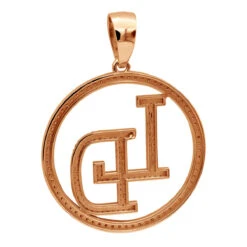 5 Carat Diamond Initials Pendant For Men & Women 10K White Gold 13 5 Carat Diamond Initials Pendant For Men & Women 10K White Gold -Urban Jewels Shop custom made diamond initial pendant for men women solid 10k gold 5 carat 100642 back rose