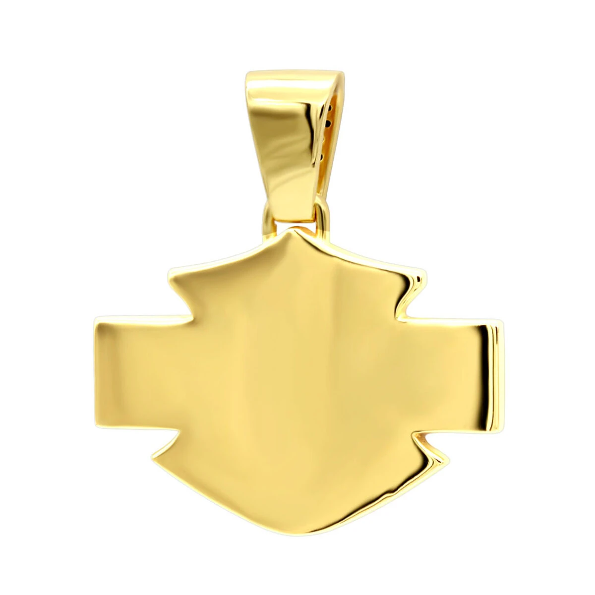 Logo Name Black Diamond Pendant For Men 14K Yellow Gold 0.55ct 4 Logo Name Black Diamond Pendant For Men 14K Yellow Gold 0.55ct - Image 4