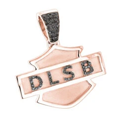 Name Black Diamond Pendant For Men 14K White Gold 0.55ct -Urban Jewels Shop custom made name black diamond pendant for men 14k gold 055ct ro