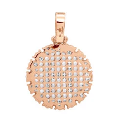 Customizable 14K Yellow Gold Men's Diamond Medallion Initial Pendant 2 Carat -Urban Jewels Shop customizable solid 10k gold mens diamond medallion initial pendant 2 carat 100482 backro