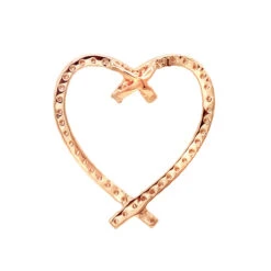 Designer 14 Karat 14K Rose Gold Diamond Heart Pendant 0.63ct -Urban Jewels Shop designer 14 karat gold diamond heart pendant 063ct p 6243 backro