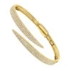 Arrow Design 2 Carat Pave Round Bangle Bracelet For Women 14K Yellow Gold