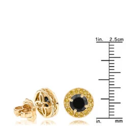 Designer 14K Yellow Gold Yellow Black Diamond Stud Earrings 1.92ct 11 Designer 14K Yellow Gold Yellow Black Diamond Stud Earrings 1.92ct -Urban Jewels Shop designer 14k yellow black diamond stud earrings 192ct p 48235 rulerye