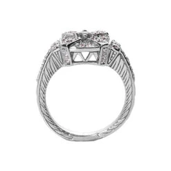 Designer Diamond And Ruby Ring 14K White Gold 0.48ctd 0.15ctr -Urban Jewels Shop designer diamond and ruby ring 14k 048ctd 015ctr p 29660 back white