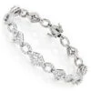 Designer Diamond Bracelet For Women 14K White Gold 4.94ct