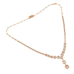 18K White Gold Designer Diamond Flower Necklace For Women 7.10ct -Urban Jewels Shop designer diamond flower necklace 710ct cluster jewelry back rose