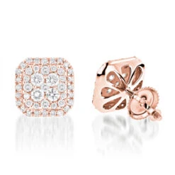 Designer Diamond Stud Earrings 1.21ct 14K White Gold 8 Designer Diamond Stud Earrings 1.21ct 14K White Gold -Urban Jewels Shop designer diamond stud earrings 121ct 14k gold ro