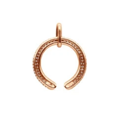 Designer Horseshoe Diamond Pendant Necklace For Women 14K Yellow Gold Good Luck Symbol 0.8ct -Urban Jewels Shop designer horseshoe diamond pendant for women 14k gold good luck symbol 08ct 803213 backro