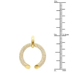 Designer Horseshoe Diamond Pendant Necklace For Women 14K Yellow Gold Good Luck Symbol 0.8ct -Urban Jewels Shop designer horseshoe diamond pendant for women 14k gold good luck symbol 08ct 803213 rulerye
