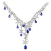 Designer Diamond Tanzanite Chandelier Necklace 18K Gold