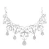 Designer Ladies Diamond Chandelier Necklace By Luccello 18K White Gold