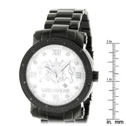 Designer Large Luxurman Phantom 0.12ct Black Diamond Watch For Men White Dial 9 Designer Large Luxurman Phantom 0.12ct Black Diamond Watch For Men White Dial -Urban Jewels Shop designer large watches luxurman phantom black diamond watch for men 012ct ruler