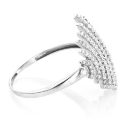 Designer Right Hand Diamond Ring 0.6ct 14K White Gold -Urban Jewels Shop designer right hand diamond ring 066ct 14k gold backwh