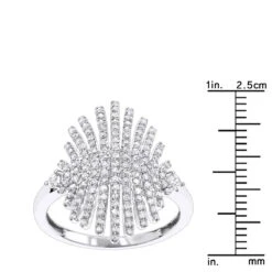 Designer Right Hand Diamond Ring 0.6ct 14K White Gold -Urban Jewels Shop designer right hand diamond ring 066ct 14k gold rulerwh