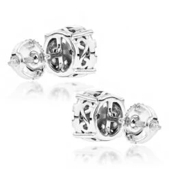 Large Designer Diamond Stud Earrings 1.75ct 14K White Gold -Urban Jewels Shop designer studs large diamond earrings 175ct 14k gold backwh