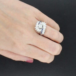 Unique 2ct Diamond And Sapphire 14K White Gold Engagement Ring 5 Unique 2ct Diamond And Sapphire 14K White Gold Engagement Ring -Urban Jewels Shop diamond and sapphire engagement rings 14k gold ring 192ct p 46553bod