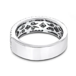 Ladies Diamond Bands 14K White Gold Micro Pave Diamond Wedding Ring 1 Carat -Urban Jewels Shop diamond bands 14k gold micro pave diamond band 121ct p 6447 backwh