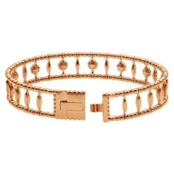 Diamond Bangle Bracelet For Women 14K Yellow Gold Flower Design 1.2Ct -Urban Jewels Shop diamond bangle bracelet for women in 14k gold flower design 12ct 018337 back rose