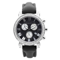 Diamond Benny Co Men's Watch 3ct Black