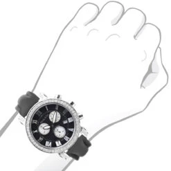 Diamond Benny Co Men's Watch 3ct Black -Urban Jewels Shop diamond benny co mens watch 3ct black body black