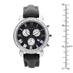 Diamond Benny Co Men's Watch 3ct Black -Urban Jewels Shop diamond benny co mens watch 3ct black ruler black