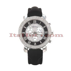 Diamond Benny Co Watch Ice Dial Watch 2.9ct Men's Black
