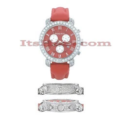 Diamond Benny Co Watch Men's 6ct Red
