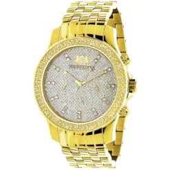 Diamond Bezel Replacement For Luxurman Raptor Yellow Gold Plated 0.25ct 5 Diamond Bezel Replacement For Luxurman Raptor Yellow Gold Plated 0.25ct -Urban Jewels Shop diamond bezel replacement for luxurman raptor yellow gold plated 025ct box